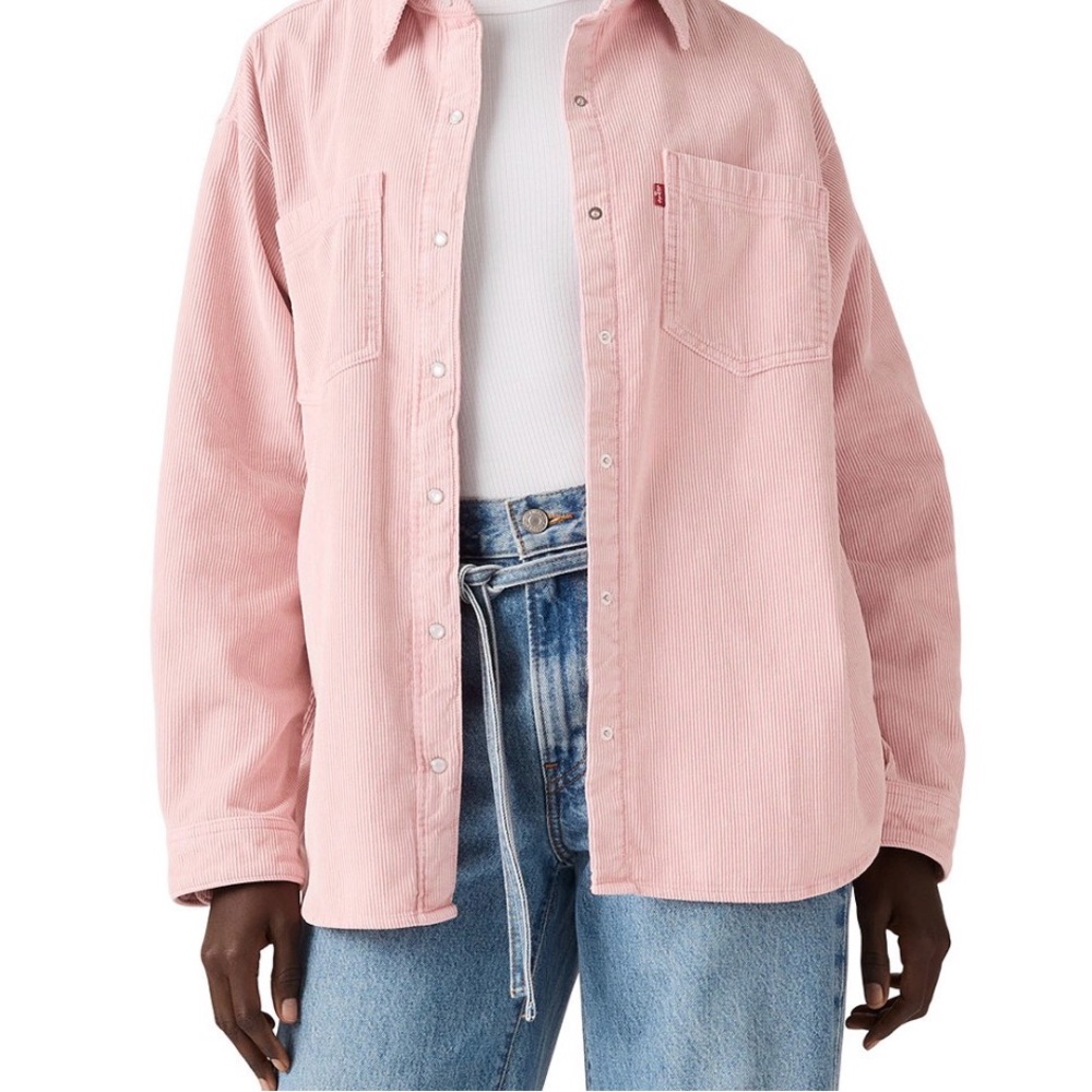 Levi's Soft Pink Corduroy Shirt oversized